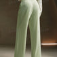 Anewsta High-Waisted Pear Shaped Figure Flattering Casual Straight Wide-Leg Pants