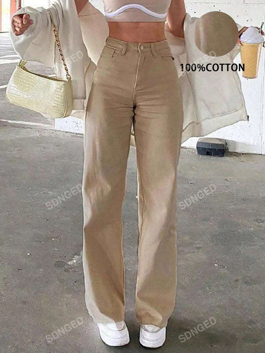 Women Basic Casual Straight Leg Pants