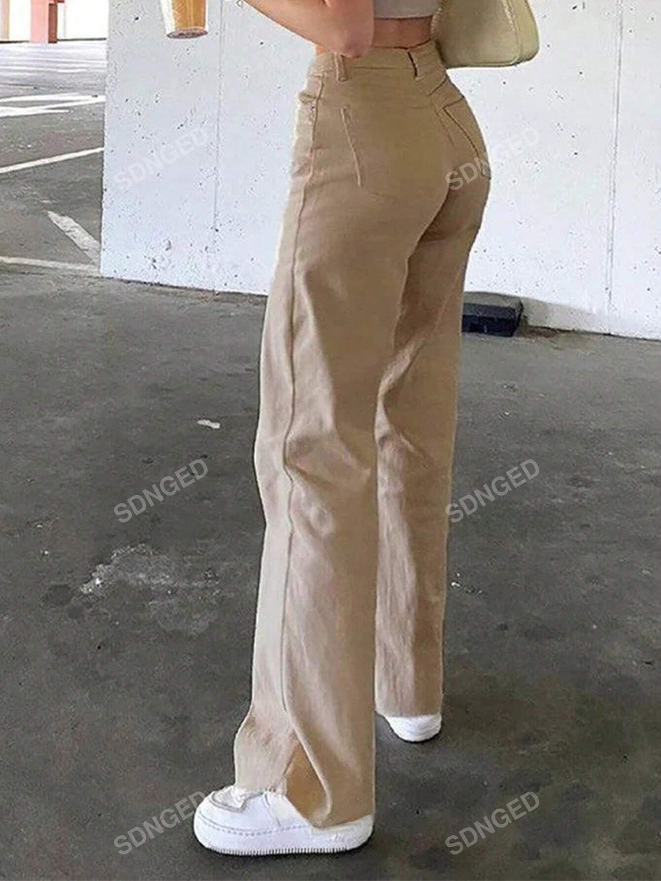 Women Basic Casual Straight Leg Pants