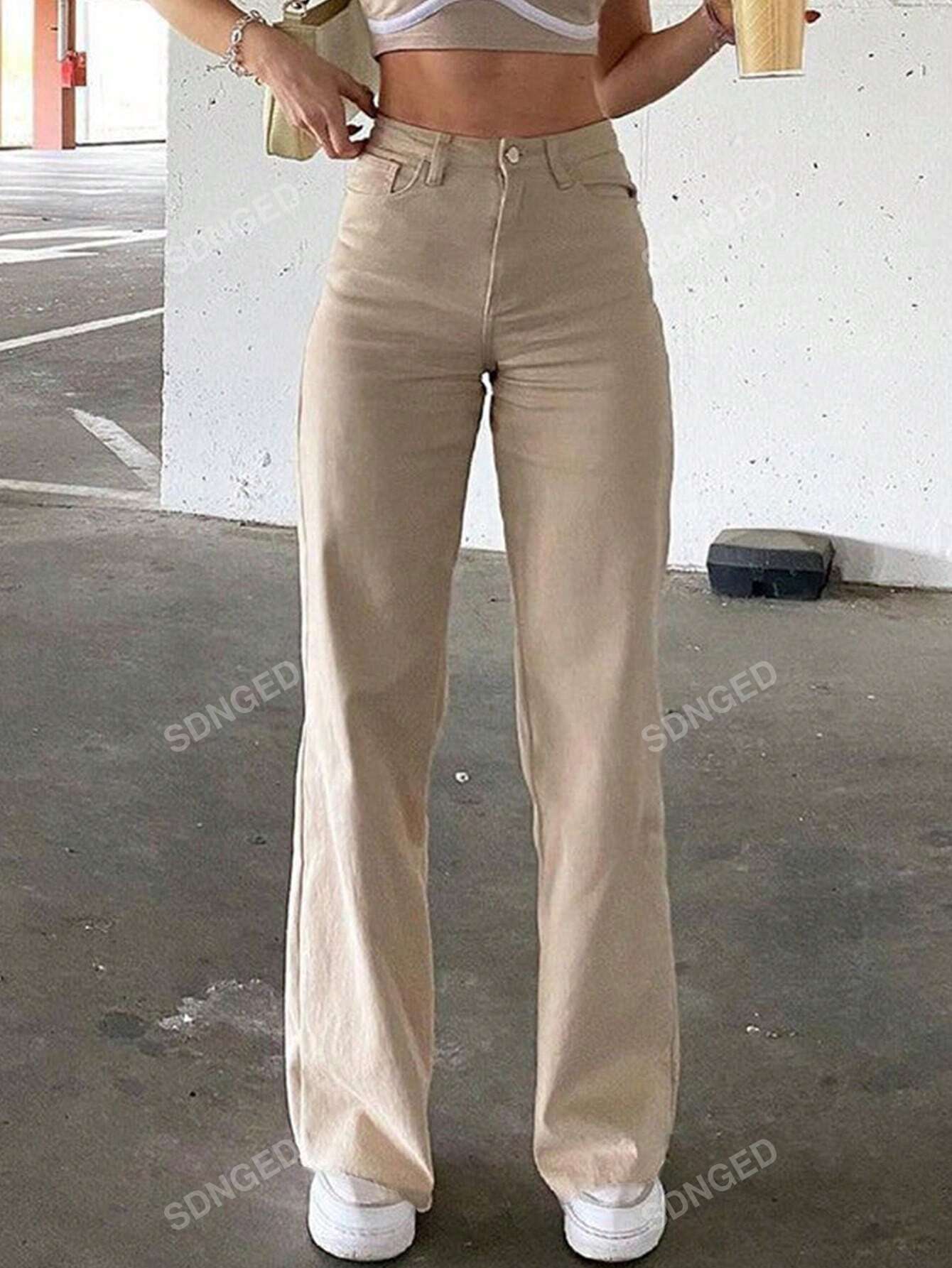 Women Basic Casual Straight Leg Pants