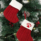 1pc 5.5*7.1inch Red Christmas Stockings With Claw Pattern On It, Christmas Decorations For Family Holiday Home Room Christmas Party Christmas Tree Decorations, Christmas Gift Wrapping Supplies, Xmas Hanging Ornaments,Christmas