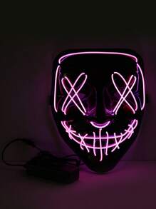 1pc LED Mask That Glows In The Dark, Perfect For Parties, Raves, Scary Cosplay (No Batteries Included) Halloween Skull Skeleton