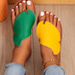 2024 Summer New Mango Two-Tone Women's Flat Casual Slippers