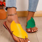 2024 Summer New Mango Two-Tone Women's Flat Casual Slippers