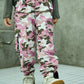 1pc Young Girl Camouflage Pattern Multi-Pocket Cargo Pants, Fashionable Casual Summer Trousers