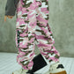 1pc Young Girl Camouflage Pattern Multi-Pocket Cargo Pants, Fashionable Casual Summer Trousers