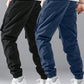 2pcs Men's Casual Cargo Pants With Letter Patch