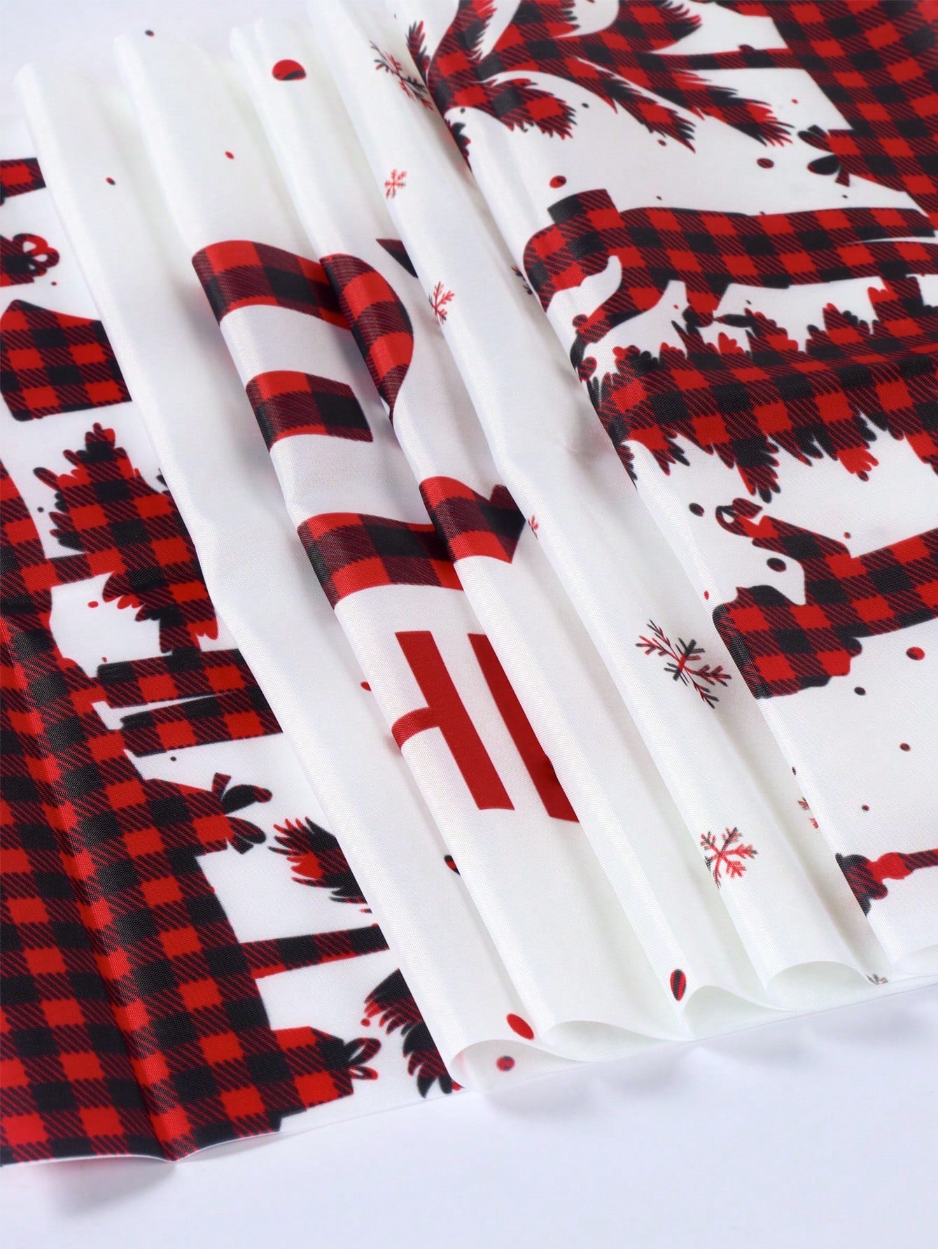 1Pc Merry Christmas Table Runner Tablecloth Table Cover,Christmas Decoration,Red And Black Plaid Man Pattern,Christmas Party Supplies,Christmas Table Decor Home Dcor,Xmas Decor,New Year 2025 Decor,Christmas