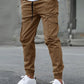 Men's New Multi-Pocket Cargo Pants, Ankle Cuff Casual Outdoor Trousers