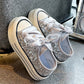 1 Pair Girls Glitter Sneakers 2024 New Thick Sole Breathable Canvas Shoes With Hidden Heel