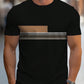 Men Summer Striped Print Round Neck Short Sleeve Casual T-Shirt