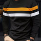 New Men's Colorblock Long Sleeve T-Shirt, Breathable