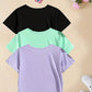 3pcs/Set Girls' Casual Comfortable Beautiful Floral Print Round Neck Short Sleeve T-Shirts