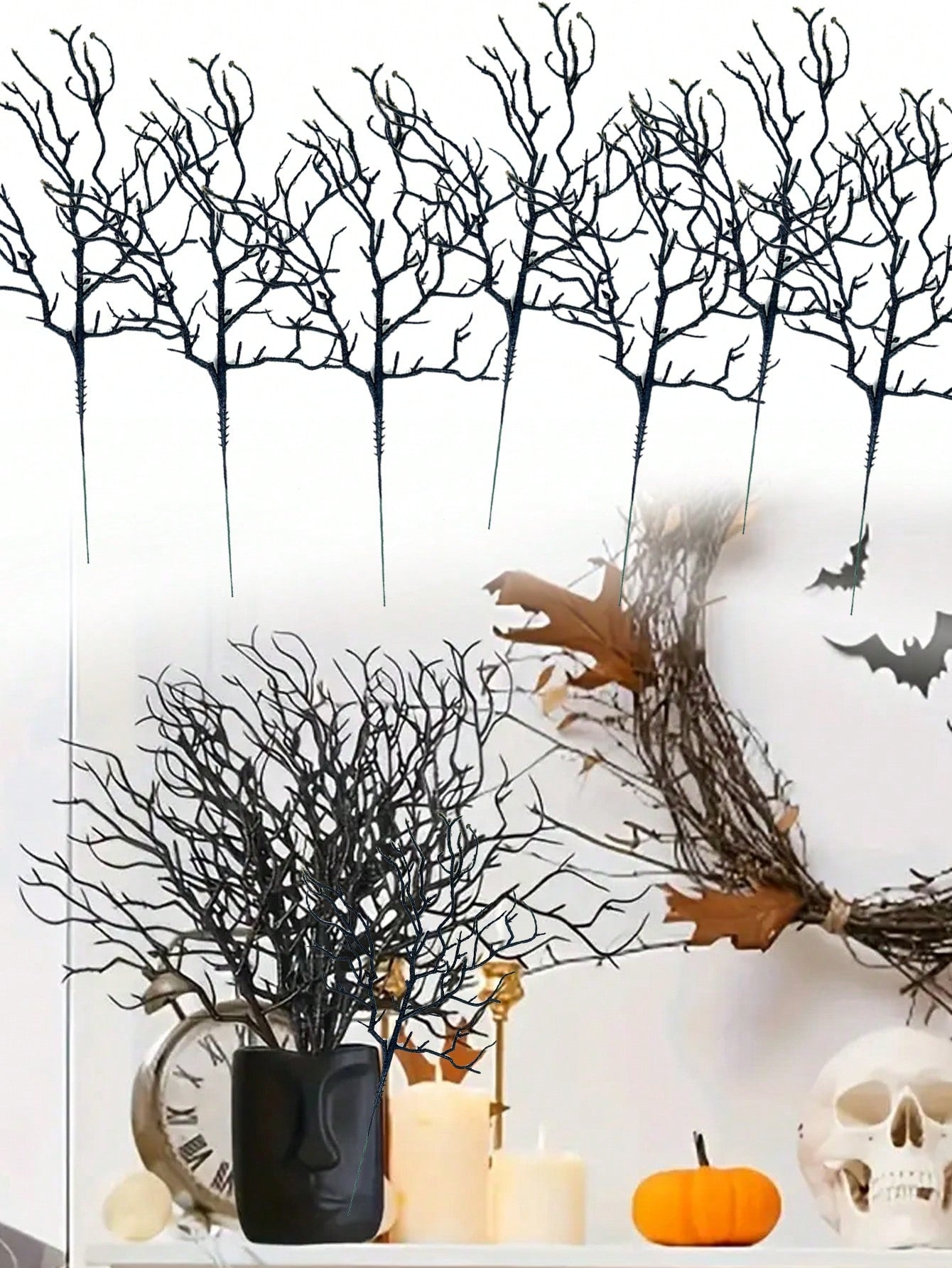 5pcs/Set 12.5-Inch Artificial Dry Branches, DIY Faux Plant Branches Coral Branches Antler Shaped Small Decor Twigs For Wedding Table, Aesthetic Room, Garden Home Decor, Suitable For Halloween, Christmas, Easter Party,Christmas