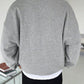 Manfinity Dauomo Men's Solid Grey Simple Daily Long Sleeve Pullover Sweatshirt