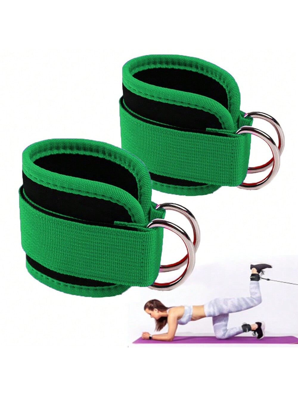 (1 Pair)Ankle Strap For Cable Machine - Fitness Ankle Straps-One Size Fit With Premium Padding, Glute Kickback Ankle Strap, Ankle Cable Straps For Workout, Booty Workout, Leg Extension, Hip Abductors