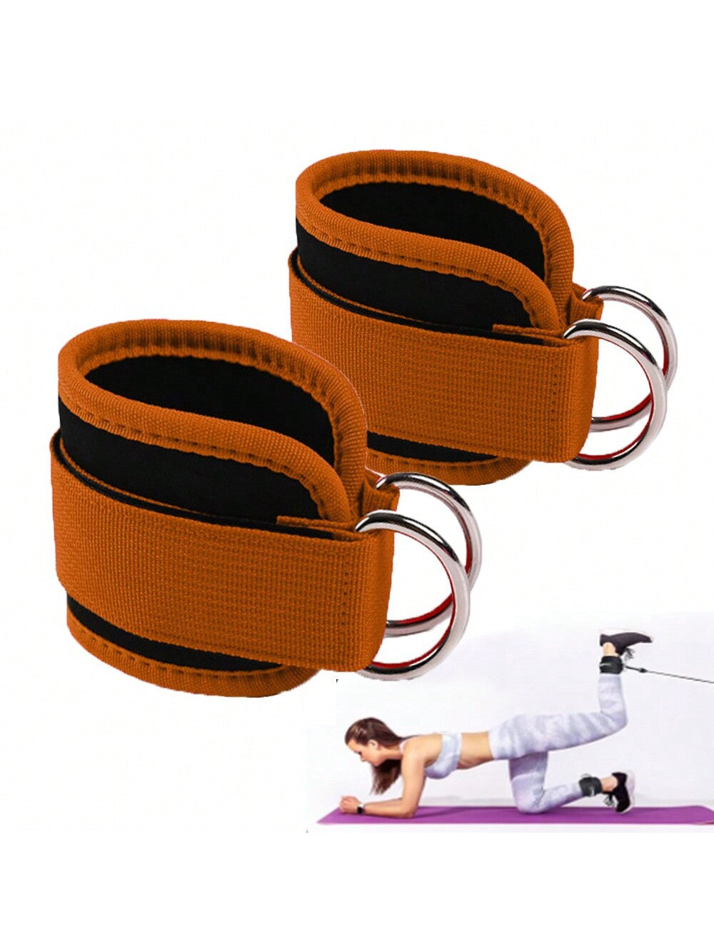 (1 Pair)Ankle Strap For Cable Machine - Fitness Ankle Straps-One Size Fit With Premium Padding, Glute Kickback Ankle Strap, Ankle Cable Straps For Workout, Booty Workout, Leg Extension, Hip Abductors