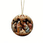 1 Pc 3D Christmas Decor Stereoscopic Vision Of The Birth Of Jesus Christ Blessing Pendant Happy Christmas 2024 Acrylic Ornaments,Christmas