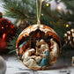 1 Pc 3D Christmas Decor Stereoscopic Vision Of The Birth Of Jesus Christ Blessing Pendant Happy Christmas 2024 Acrylic Ornaments,Christmas