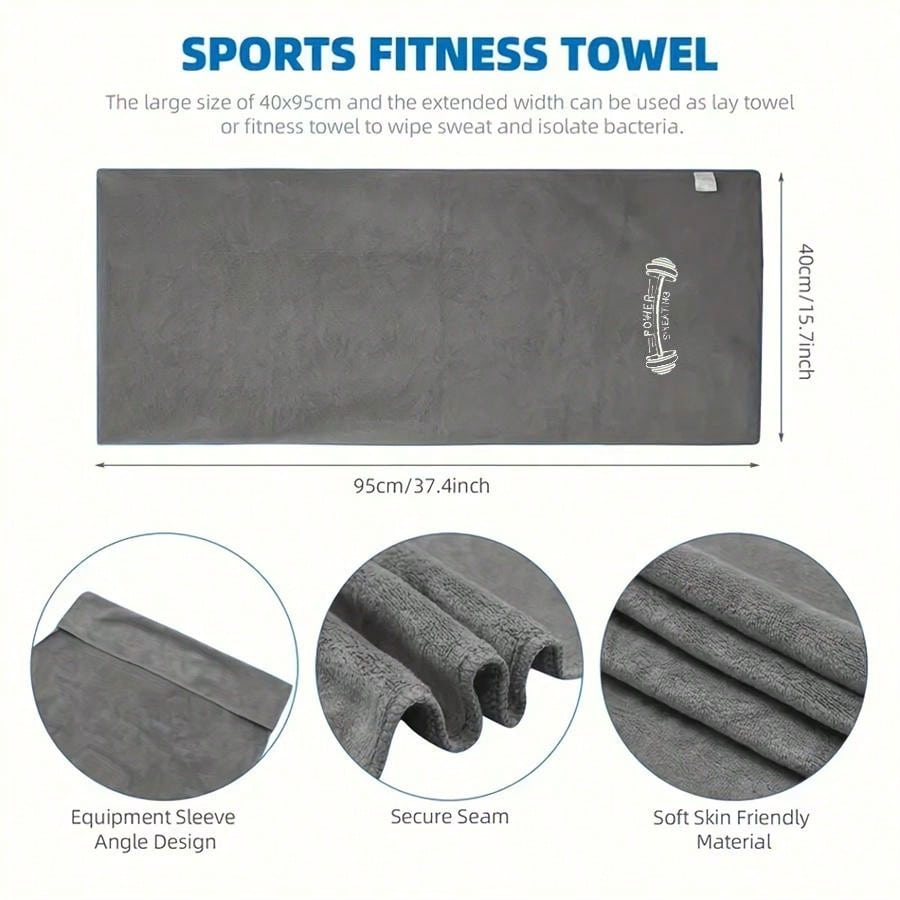 1pc Premium Microfiber Sports Towel - Super Absorbent