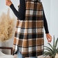 LUNE Plaid Pocket Sleeveless Casual Women Vest Jacket