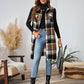 LUNE Plaid Pocket Sleeveless Casual Women Vest Jacket