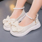 1 Pair Cute And Elegant Girls Pearl-Accent Flat Shoes For Daily, Party And Holiday Wear