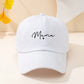 1/2pcs Mom Letter Print Washed Y2K Style Baseball Cap, UV Protection Breathable Unisex Casual Cap