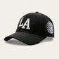 1pc Unisex 3D LA Letter Embroidery Baseball Cap, Outdoor Adjustable Sun Protection Casual Hat For Spring And Autumn, Suitable For Boys And Girls Traveling,Hats For Halloween And Christmas