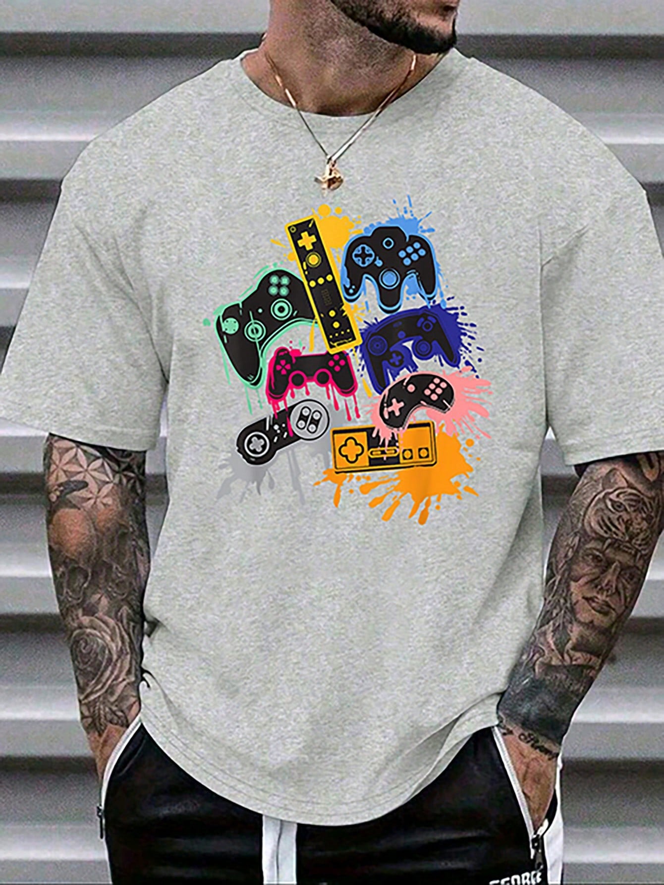 Men's Game Console Printed Short Sleeve T-Shirt