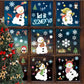 8 Sheets/Set Christmas Snowman Static Stickers Party Decoration Window Stickers,Christmas