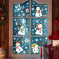 8 Sheets/Set Christmas Snowman Static Stickers Party Decoration Window Stickers,Christmas