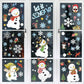 8 Sheets/Set Christmas Snowman Static Stickers Party Decoration Window Stickers,Christmas