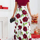 Lyxana Summer Daily Floral Print Slim Fit Short Sleeve Dress Maxi Women Outfit