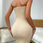 1pc Seamless Solid Color Simple Everyday Bandeau Bodycon Dress For Women