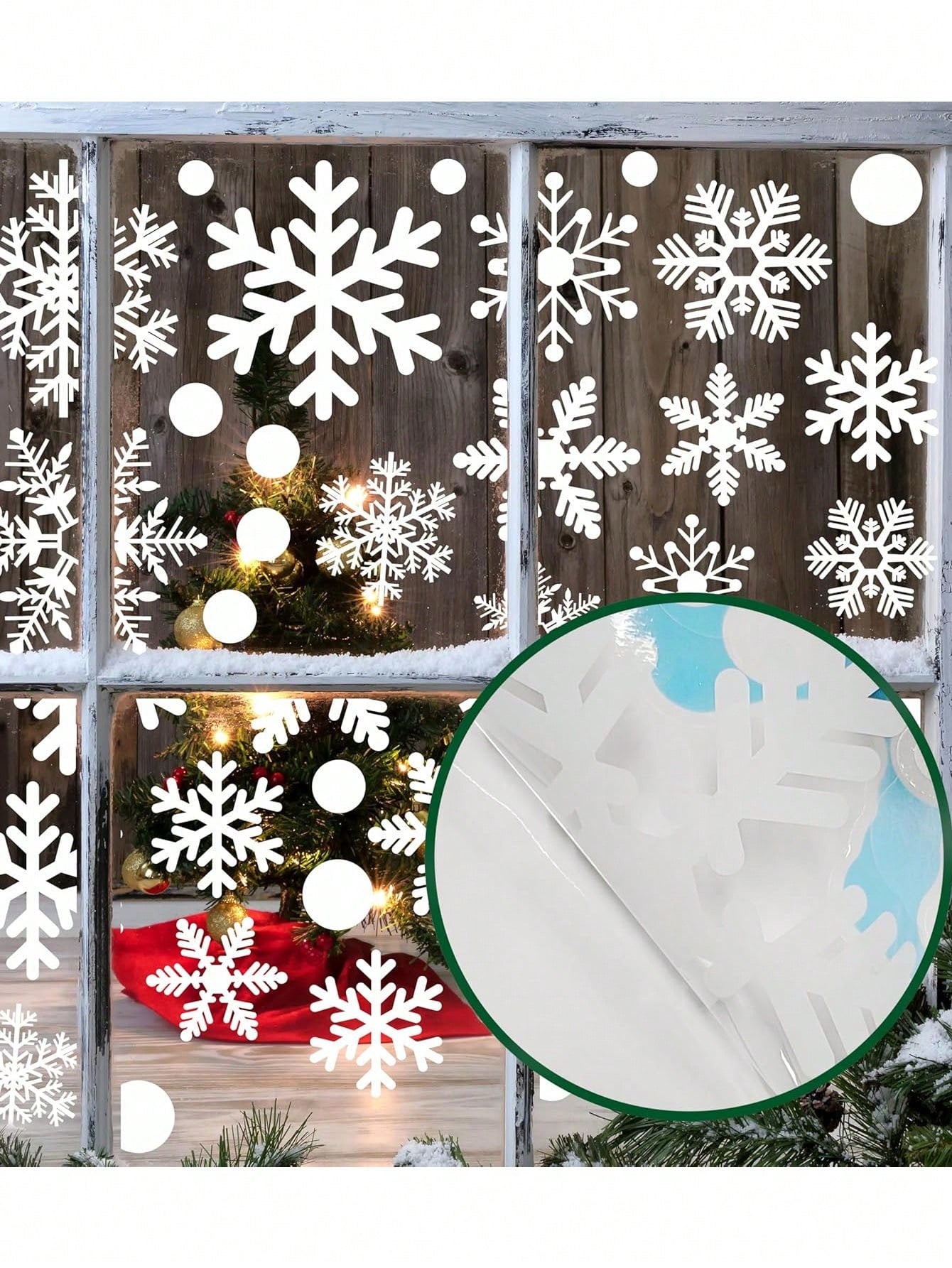 1set Christmas Decorations, Winter Glass Window Stickers, Christmas Window Stickers, Snowflake Christmas Decorations, Holiday Window Stickers, Winter Decorations, Suitable For Cafes And Shops