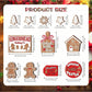 12pcs Christmas Wooden Cartoon Figurine Multilayer Tray Ornaments, Seasonal Wooden Desktop Decoration,Christmas