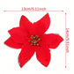 10Pcs Red Christmas Decor Simulation Flower, Christmas Tree Decoration Christmas Decoration For Home,Christmas Party Supplies,Merry Christmas Xmas