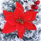 10Pcs Red Christmas Decor Simulation Flower, Christmas Tree Decoration Christmas Decoration For Home,Christmas Party Supplies,Merry Christmas Xmas