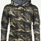 Men's Hooded Sports Sweatshirt, Camouflage Print With Arm Pouch