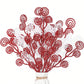 10Pcs Christmas Curly Tree Picks Sprays Twigs 12 Inch Decorative Candy Shape Sticks Glitter Artificial Stem Picks Ornaments For Wedding Xmas Tree Wreath Decor Vase Fillers