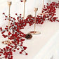 1pc Red Berry Garland Christmas Decoration, Artificial Cranberry Vine - Plastic Holly Hanging Decor, Suitable For Home, Wedding, Christmas - Versatile Artificial Berry Wreath, For Table, New Year Celebration, Engagement Party Decoration