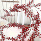 1pc Red Berry Garland Christmas Decoration, Artificial Cranberry Vine - Plastic Holly Hanging Decor, Suitable For Home, Wedding, Christmas - Versatile Artificial Berry Wreath, For Table, New Year Celebration, Engagement Party Decoration