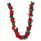 1pc Christmas Garland Decoration, Artificial Red Christmas Flower Garland, Christmas Holiday Fireplace Decor, Christmas Wreath Hanging Decor With Green Leaves For Fireplace, Stairs, Door Holiday Decoration,Christmas