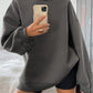 DAZY 1pc Hooded Casual Fleece Lined Solid Color Unisex Loose Sweatshirt