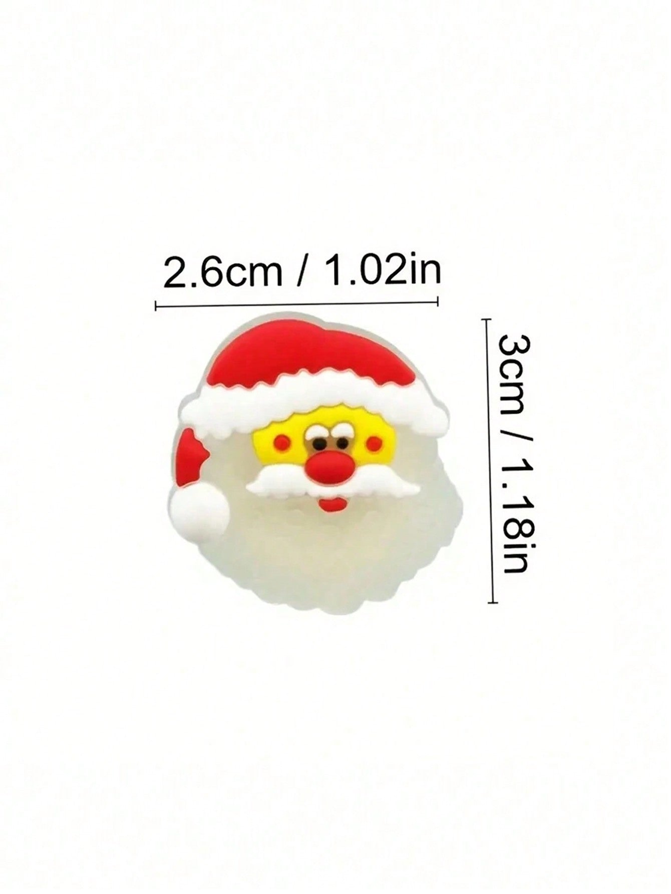 7pcs Luminous Shoe Charms For Christmas Gifts, Glow In The Dark Santa Claus Shoe Accessories