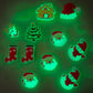 7pcs Luminous Shoe Charms For Christmas Gifts, Glow In The Dark Santa Claus Shoe Accessories