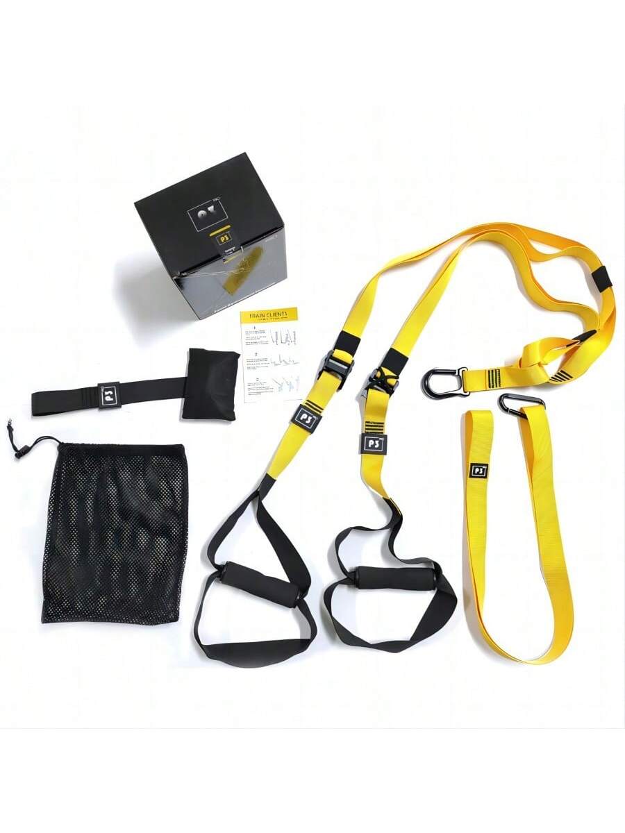 1pc Home Gym Suspension Training Strap Workout Resistance Bands Set