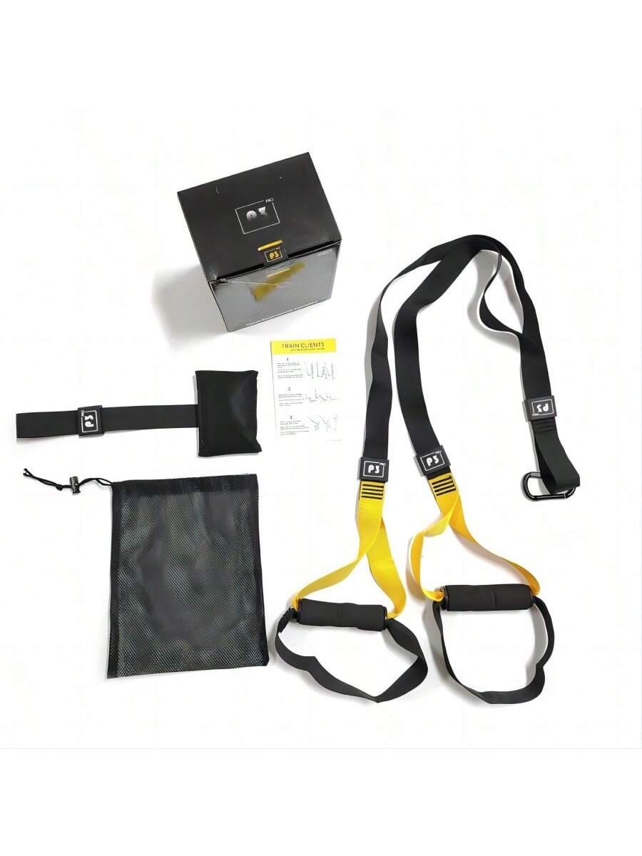 1pc Home Gym Suspension Training Strap Workout Resistance Bands Set