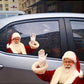 1pc Waterproof Realistic Santa Claus Stickers Christmas Car Window Glass Decal Decoration Ride With Santa Funny Christmas Window Clings,Christmas